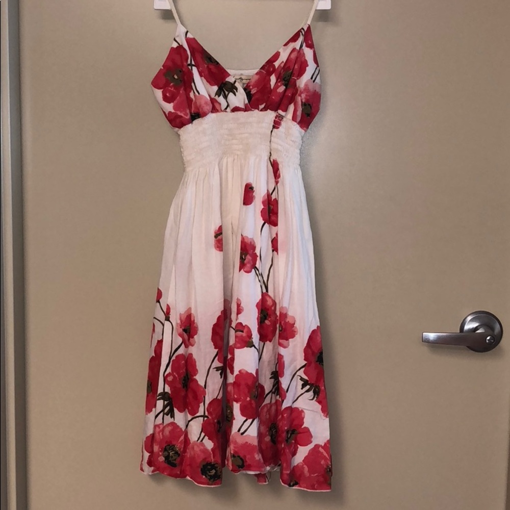 White and Pink Floral Dress